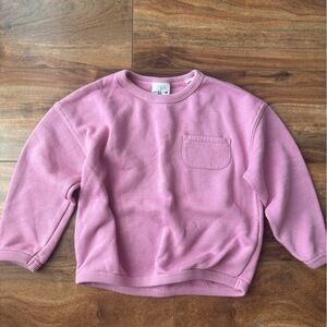 Zara Soft Pink Ribbed Sweatshirt